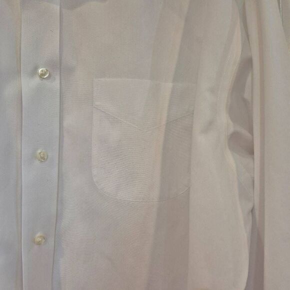 Jos A. Bank Men's White Cotton Button Down Dress Shirt that uses cuff links Just - Picture 9 of 10